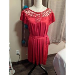 Womens red silky Banana Republic mini dress - size medium